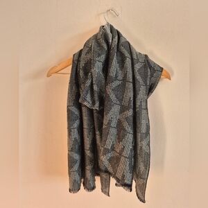 100% Wool Scarf By Michael Kors Lightweight Pashmina Style